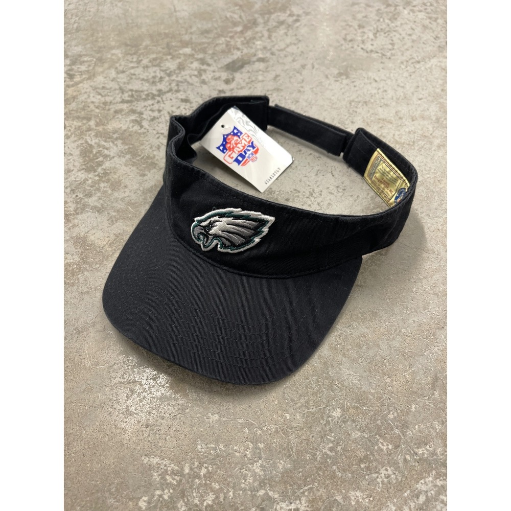 Twins Enterprise Philadelphia Eagles NFL Visor Hat Black Embroidered NWT